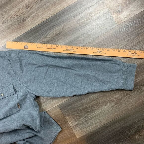 Legendary Whitetails Men's 2XL Gray Flannel Button-Up Shirt Long Sleeve - Picture 5 of 6